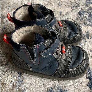 Toddler Boys See Kai Run Navy Blue Boots Sz 7